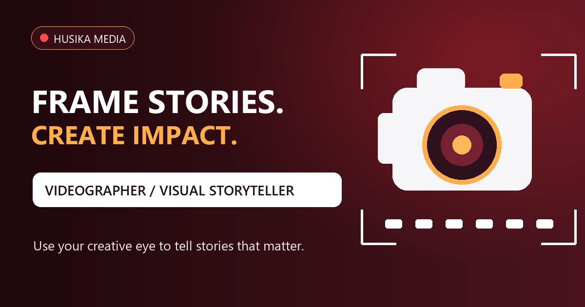 VOLUNTEER OPPORTUNITY: VIDEOGRAPHER / VISUAL STORYTELLE 